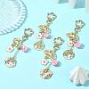 Alloy Enamel Pendant Keychains HJEW-FS00052-02-8