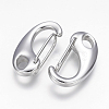 Tarnish Resistant 304 Stainless Steel Push Gate Snap Keychain Clasp Findings STAS-G143-11E-2