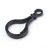 Opaque Solid Color Bulb Shaped Plastic Push Gate Snap Keychain Clasp Findings KY-R006-13-2