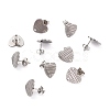 Non-Tarnish 304 Stainless Steel Stud Earring Findings STAS-I183-03B-P-1