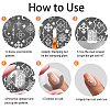 Stainless Steel DIY Nail Art Templates MRMJ-WH0092-181-7