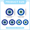 16Pcs 2 Styles Evil Eye Pattern Cloth Computerized Embroidery Iron On/Sew On Patches PATC-MA0001-34-2