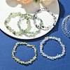 5Pcs 5 Styles Natural Green Aventurine & Quartz Crystal & Prehnite & Citrine & Fluorite Chips Beaded Stretch Bracelet Sets BJEW-JB10872-2