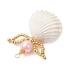 Clam Shell Pendants PALLOY-MZ00717-02-3