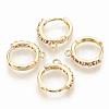 Brass Hoop Earring Findings KK-S345-064-1