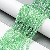 Transparent Electroplate Glass Beads Strands GLAA-F029-4mm-C24-4