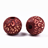 Painted Natural Wood Beads WOOD-T021-53A-08-2