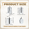 2Pcs 2 Styles Translucent PVC Waterproof Shoes Storage Zipper Bags ABAG-LP0001-97A-2