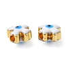 Golden Tone Brass Enamel Beads KK-E048-01G-4