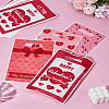 50Pcs 4 Styles Valentine's Day Heart Plastic Packaging Bags with Die Hole Handle ABAG-LP0001-56-1
