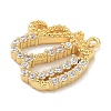 Rack Plating Brass Micro Pave Cubic Zirconia Pendants KK-L224-053G-2