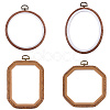 4Pcs 4 Styles Plastic Cross Stitch Embroidery Hoops DIY-CP0012-38-6