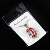 Synthetic Goldstone Easter Egg Cage Pendant 304 Stainless Steel Cable Chain Necklaces FS-WGA333C-04-2