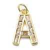 26Pcs Brass Micro Pave Cubic Zirconia Pendants KK-V014-01G-M-2