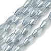 Transparent Electroplate Glass Beads Strands GLAA-K064-05A-PL03-1