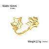Halloween 304 Stainless Steel Spider Web Cuff Open Rings WGB2691-02-2