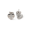 Rack Plating Brass Micro Pave Clear Cubic Zirconia Stud Earrings EJEW-K299-01P-Y-4