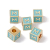 Rack Plating Brass Enamel Beads KK-B060-04G-06M-3