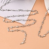 Non-Tarnish 3.28 Feet 304 Stainless Steel Link Chains X-CHS-K001-40-4