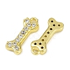 Brass Micro Pave Clear Cubic Zirconia Pendants KK-L238-03G-2
