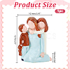 Mother & Daughter & Son Resin Sculpture Display Decorations DJEW-WH0053-82B-2