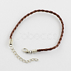 Trendy Braided Imitation Leather Bracelet Making BJEW-S076-016-2