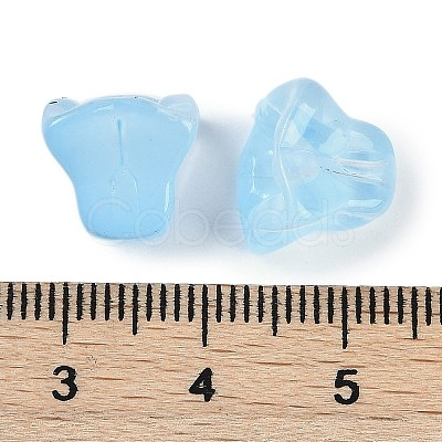 Transparent Spray Paint Glass Beads GLAA-H035-03G-1