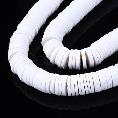 Flat Round Handmade Polymer Clay Beads CLAY-R067-10mm-17-1