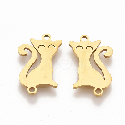 201 Stainless Steel Kitten Links connectors STAS-T044-58G-1