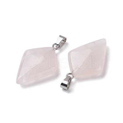 Natural Rose Quartz Pendants G-C110-05A-P-1