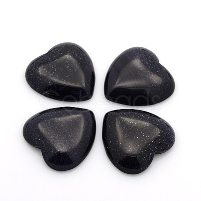 Synthetic Blue Goldstone Cabochons G-P021-06-1