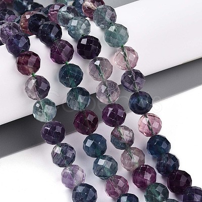 Natural Rainbow Fluorite Beads Strands G-T140-22C-1