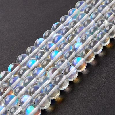 Synthetic Moonstone Beads Strands G-E573-02C-14-1