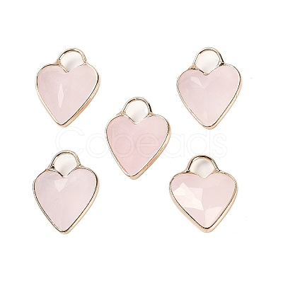 Natural Rose Quartz Faceted Pendans KK-L218-005G-04-1