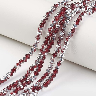 Electroplate Transparent Glass Beads Strands EGLA-A034-T10mm-M02-1