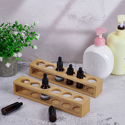6-Slot Assembled Banboo Essential Oil Bottle Display Holder ODIS-WH0078-03-1