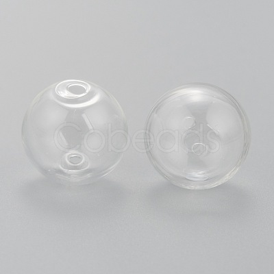 Handmade Blown Glass Globe Beads X-DH017J-1-1