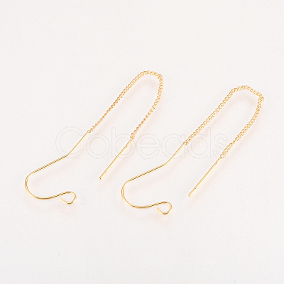 Brass Stud Earring Findings X-KK-Q735-363G-1