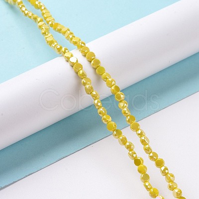 Electroplate Glass Beads Strands GLAA-E036-04D-1