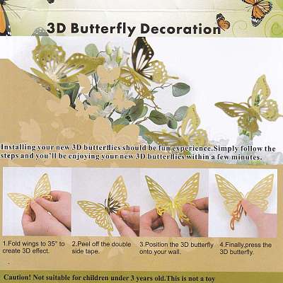 3D Plastic Wall Stickers DIY-F077-03L-1