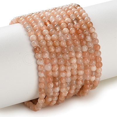 Natural Sunstone Beads Strands G-C284-C02-3mm-01-1