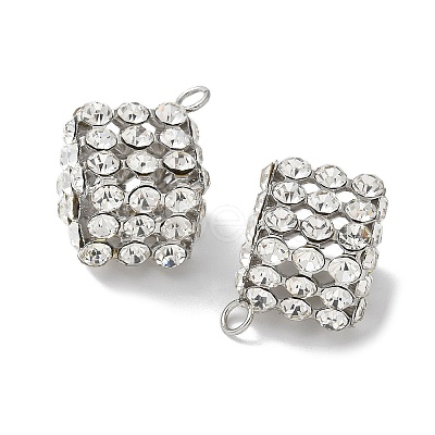 Brass Rhinestone Pendants KK-U057-01P-02-1