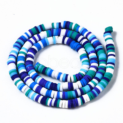 Handmade Polymer Clay Beads Strands CLAY-R089-4mm-102-1