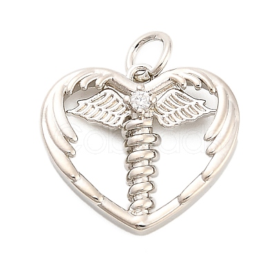 Brass Micro Pave Cubic Zirconia Pendants KK-H527-02B-P-1