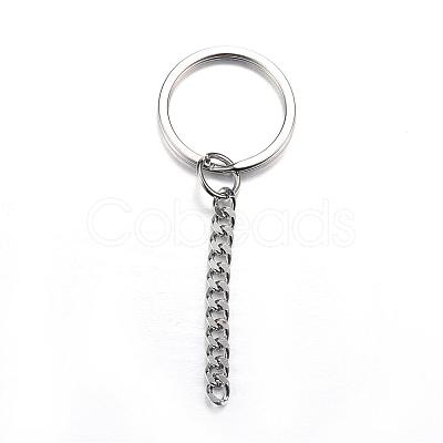 Tarnish Resistant 304 Stainless Steel Split Key Rings STAS-G085-11-1