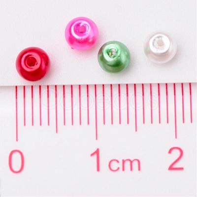 Christmas Mix Pearlized Glass Pearl Beads HY-X006-4mm-05-1