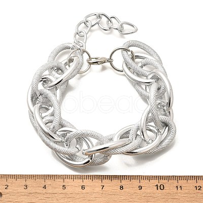 Punk & Hiphop Style Alloy Rolo Chains Link Bracelets for Women Men LS-BJEW-K270-01P-1