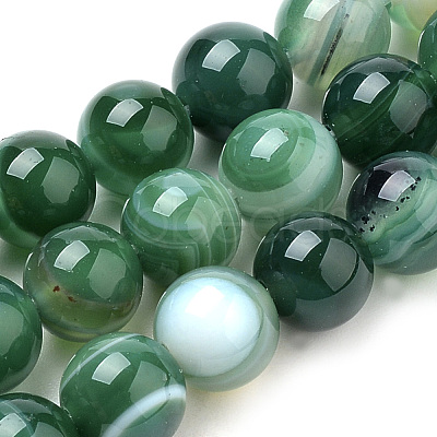 Natural Striped Agate/Banded Agate Beads Strands G-S259-04E-8mm-1