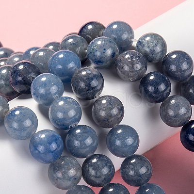 Dyed & Heated Natural Blue Aventurine Beads Strands LS-G-F380-10mm-1