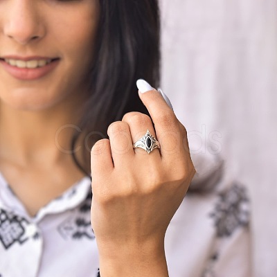 Brass Pave Cubic Zirconia Finger Rings FS-WGC2302-01-1